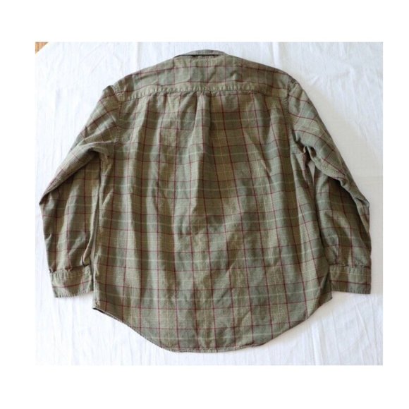 St. John's Bay Plaid Flannel Shirt Green Size L - Picture 6 of 6